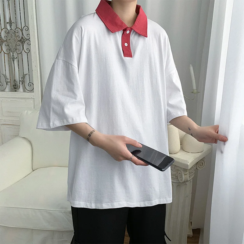 Lapel Five-point Sleeve Men's Shirt Button Solid Color Korean Business Casual Short-sleeved Shirt Men's Harajuku Streetwear
Lapel Five-point Sleeve Men's Shirt Button Solid Color Korean Business Casual Short-sleeved Shirt Men's Harajuku Streetwear