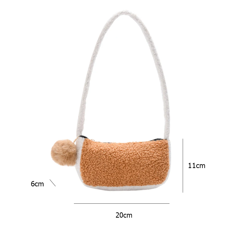 Fashion Exquisite Shopping Underarm Bag Autumn Casual Women Shoulder Bags Portable Woolen Clutch Commuter Hairball Pendant Totes
Fashion Exquisite Shopping Underarm Bag Autumn Casual Women Shoulder Bags Portable Woolen Clutch Commuter Hairball Pendant Totes