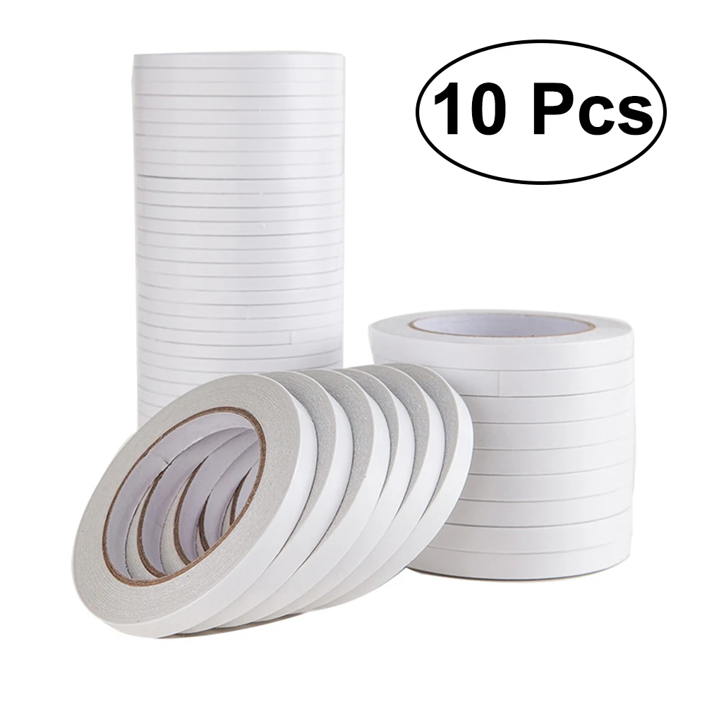 10Pcs 1x800cm Double-Sided Adhesive Tape for Arts Crafts Photography Scrapbooking Wrapping Office School Stationery Supplies
10Pcs 1x800cm Double-Sided Adhesive Tape for Arts Crafts Photography Scrapbooking Wrapping Office School Stationery Supplies