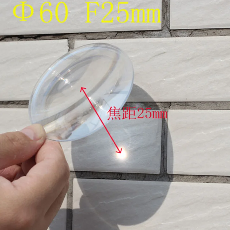 2pcs 60mm Diameter Round Plastic Fresnel Condensing Lens Focal Length 25mm for Plane Magnifier Solar Concentrator
2pcs 60mm Diameter Round Plastic Fresnel Condensing Lens Focal Length 25mm for Plane Magnifier Solar Concentrator