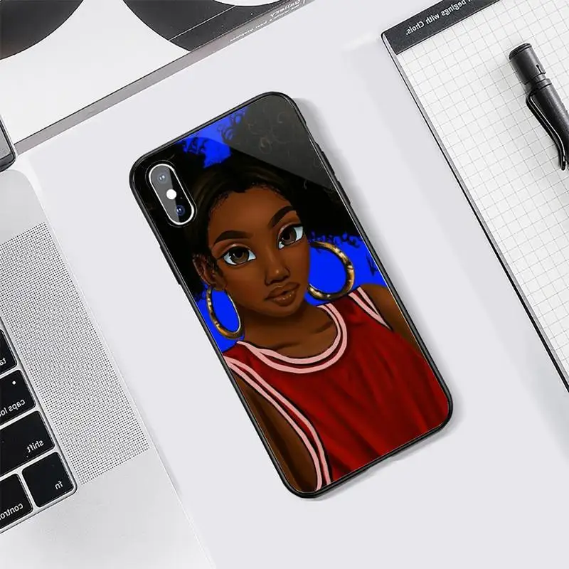 African Afro Melanin Poppin Black Girl Custom Phone Cases Tempered glass For iphone 5C 6 6S 7 8 plus X XS XR 11 PRO MAX
African Afro Melanin Poppin Black Girl Custom Phone Cases Tempered glass For iphone 5C 6 6S 7 8 plus X XS XR 11 PRO MAX