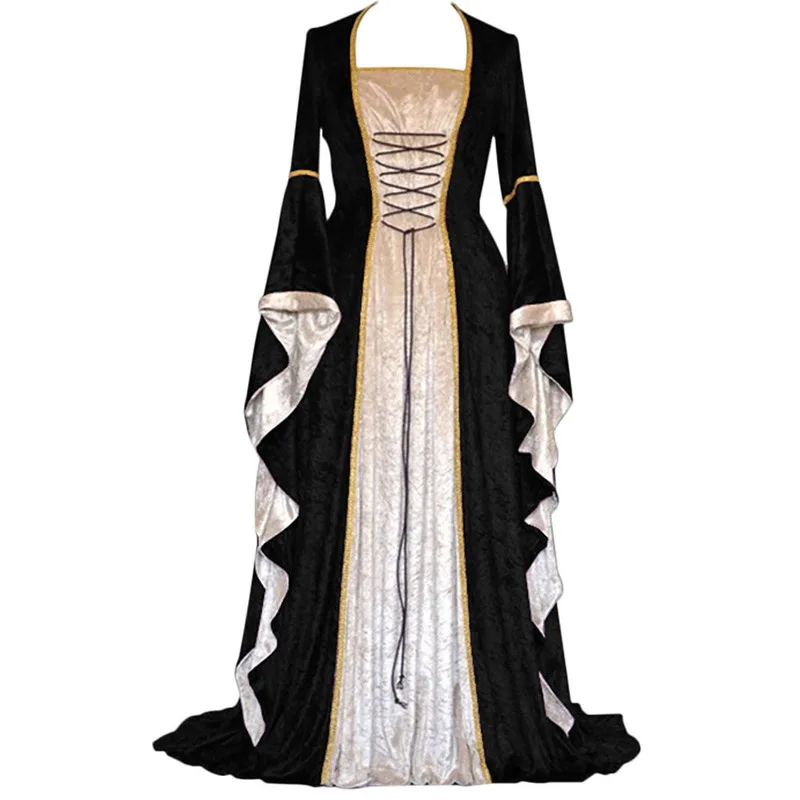 Womens Renaissance Medieval Costume Dress Lace up Irish Over Long Dresses Cosplay Retro Gown
Womens Renaissance Medieval Costume Dress Lace up Irish Over Long Dresses Cosplay Retro Gown