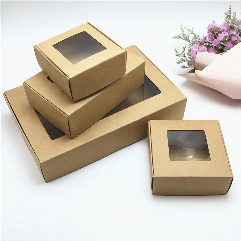 20PCS Paper Clear PVC Window Aircraft Handmade Gift Boxes Kraft Products/Favors Jewelry Packaging Box 4 Size Gift Display Box
20PCS Paper Clear PVC Window Aircraft Handmade Gift Boxes Kraft Products/Favors Jewelry Packaging Box 4 Size Gift Display Box