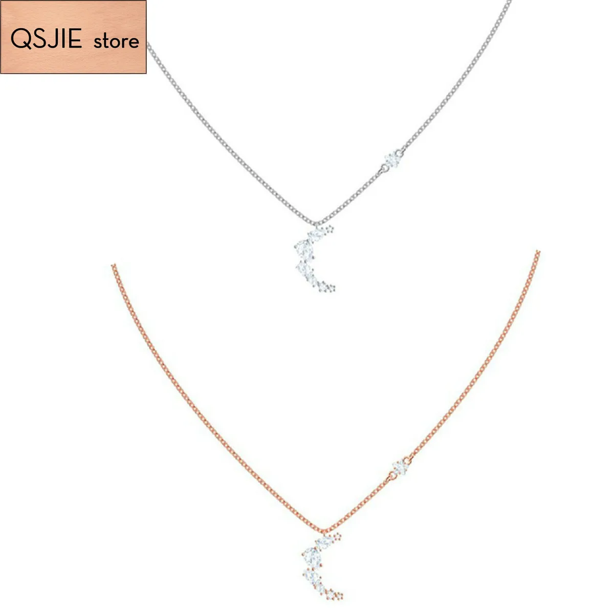 High Quality SWA 1:1 Sweet Romantic Star Moon Pendant Women's Necklace Charming Fashion Jewelry
High Quality SWA 1:1 Sweet Romantic Star Moon Pendant Women's Necklace Charming Fashion Jewelry