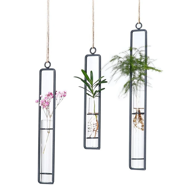 3 Packs of Different Length Test Tubes Hanging Glass Flower Pots Home Decoration Green Plants Wedding
3 Packs of Different Length Test Tubes Hanging Glass Flower Pots Home Decoration Green Plants Wedding