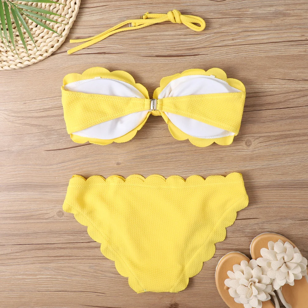 Sexy Bandeau Bikini Set 2021 Women Brazilian Swimsuit Solid Swimwear Female Summer Beachwear Bathing Suit 
Sexy Bandeau Bikini Set 2021 Women Brazilian Swimsuit Solid Swimwear Female Summer Beachwear Bathing Suit
