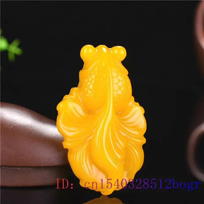 Yellow Jade Goldfish Pendant Charm Fashion Jewelry Amulet Jadeite Fish Carved Necklace Chinese Gifts Natural Women
Yellow Jade Goldfish Pendant Charm Fashion Jewelry Amulet Jadeite Fish Carved Necklace Chinese Gifts Natural Women