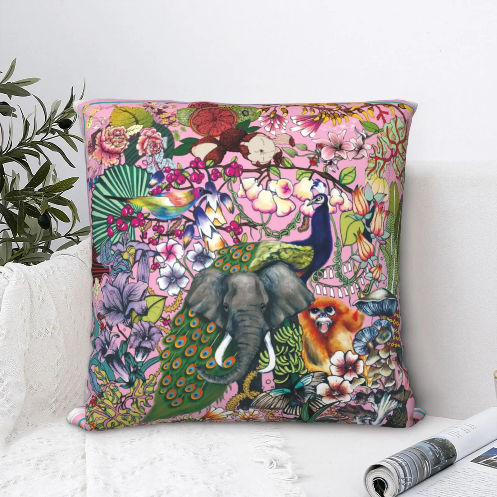Peacock Elephant Design Printed Pillowcase, Modern, Novel, Living Room Bedroom Sofa Car Decorative Pillowcase
Peacock Elephant Design Printed Pillowcase, Modern, Novel, Living Room Bedroom Sofa Car Decorative Pillowcase