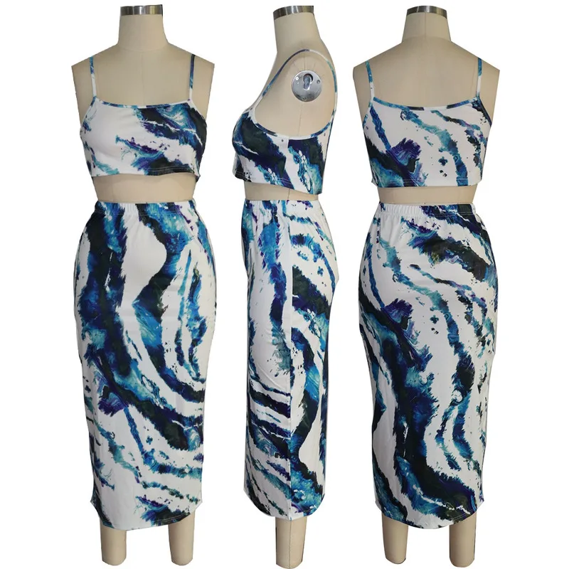 Sexy Print Two Pieces Skirt Set for Women Summer 2020 Sleeveless Casual Crop Top T Shirt + Bodycon Skirts Two Piece Sets Outfits
Sexy Print Two Pieces Skirt Set for Women Summer 2020 Sleeveless Casual Crop Top T Shirt + Bodycon Skirts Two Piece Sets Outfits