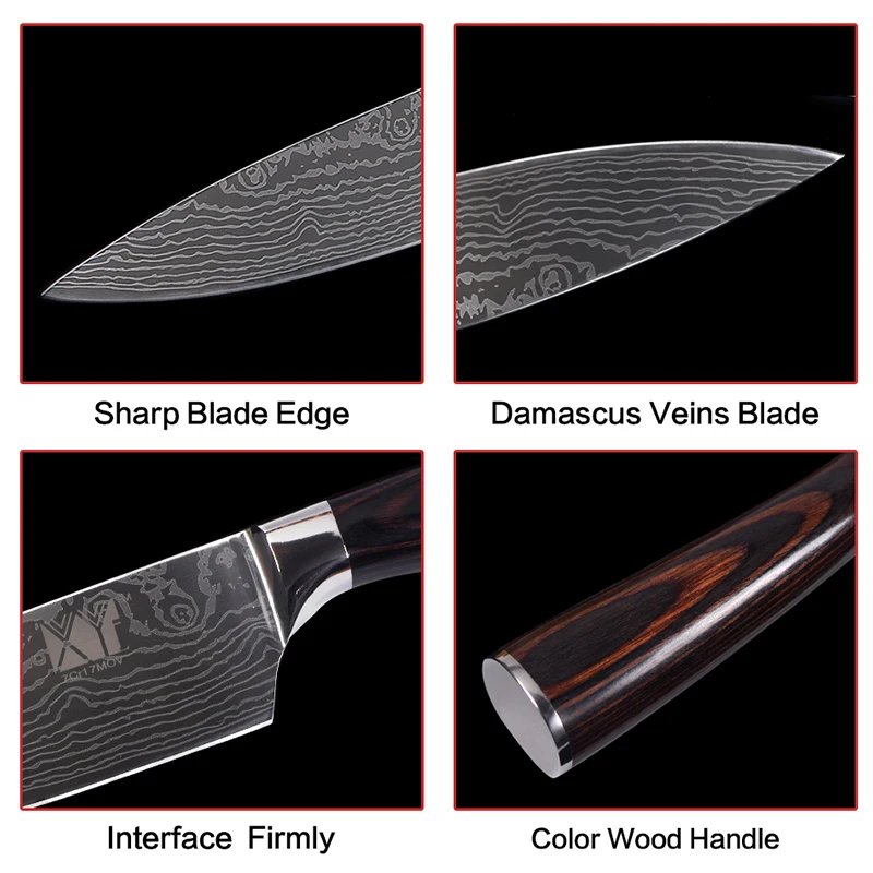 Kitchen Knife 3.5" 5" 7" 8" inch Paring Utility Santoku Slicing Chef Kitchen Knives Set Stainless Steel 6pcs Set Cooking Tools
Kitchen Knife 3.5" 5" 7" 8" inch Paring Utility Santoku Slicing Chef Kitchen Knives Set Stainless Steel 6pcs Set Cooking Tools