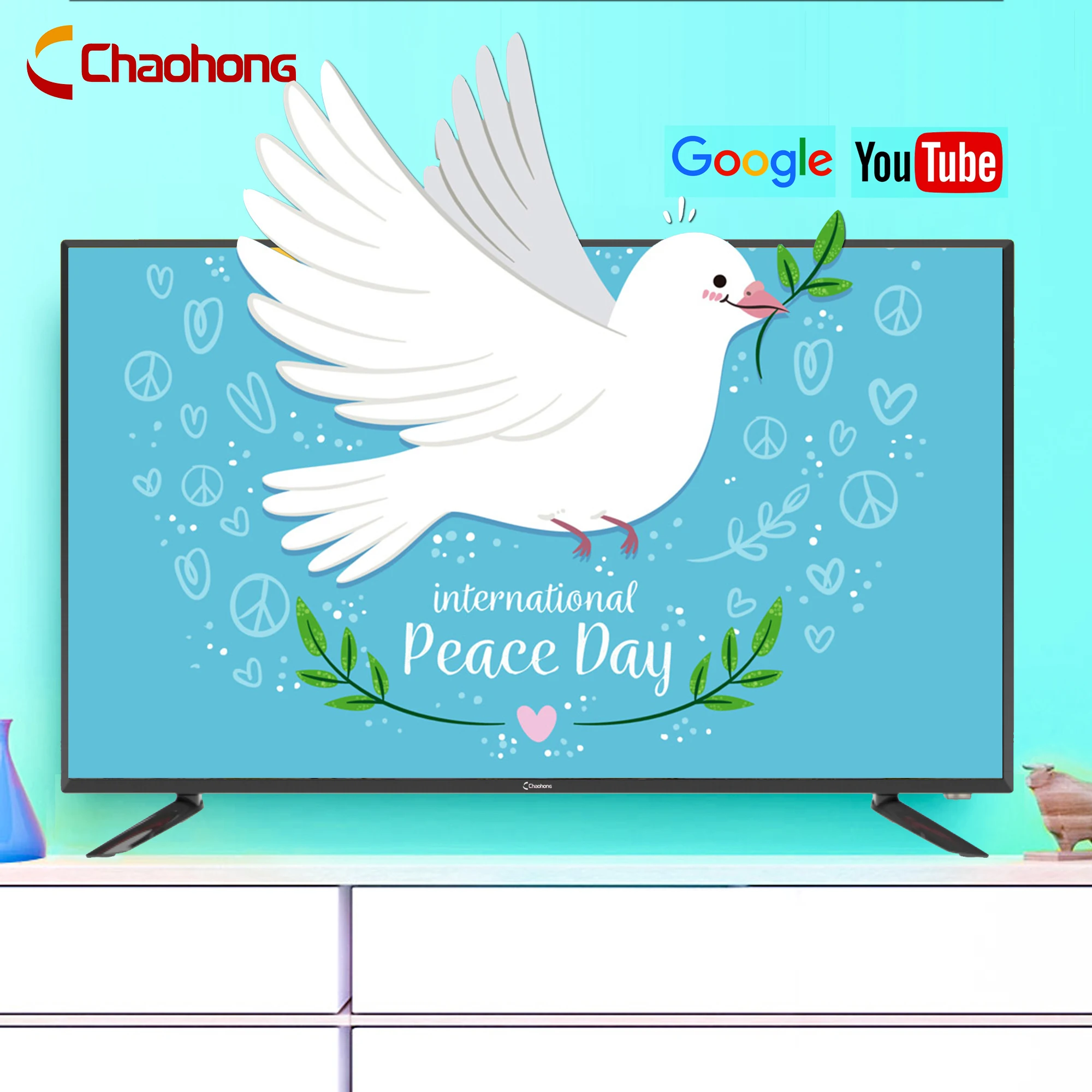 

CHAOHONG Smart TV 43 Inches Netflix FHD 60Hz ATV HDMI*2 16:9 HDMI-compatible CE Available Wifi DLED Television