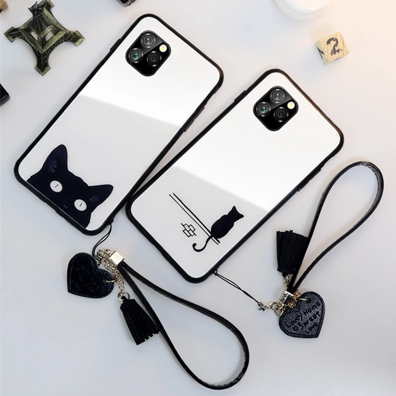 For iPhone 12 11 Pro Max se 2020 Case Cute Cartoon Cat Hard Glass Cover For iPhone 12 6 6S 7 8 Plus x xr xs max 5 SE2 Give Strap
For iPhone 12 11 Pro Max se 2020 Case Cute Cartoon Cat Hard Glass Cover For iPhone 12 6 6S 7 8 Plus x xr xs max 5 SE2 Give Strap