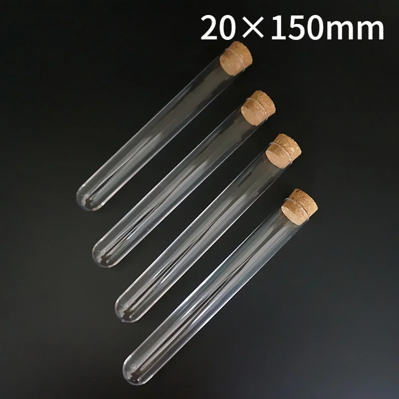 50pcs/lot 20x150mm Plastic Test Tubes With Cork Stopper For Kind Laboratory Experiments And Tests
50pcs/lot 20x150mm Plastic Test Tubes With Cork Stopper For Kind Laboratory Experiments And Tests