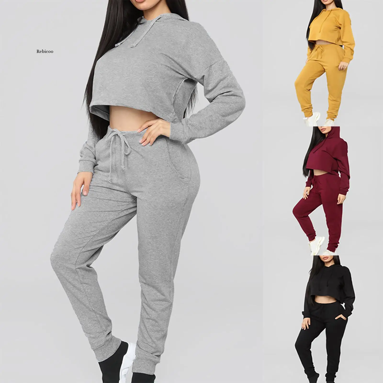 Женский спортивный костюм с капюшоном, повседневный однотонный домашний костюм, короткий пуловер с длинным рукавом и штаны, спортивная оде...
Женский спортивный костюм с капюшоном, повседневный однотонный домашний костюм, короткий пуловер с длинным рукавом и штаны, спортивная оде...