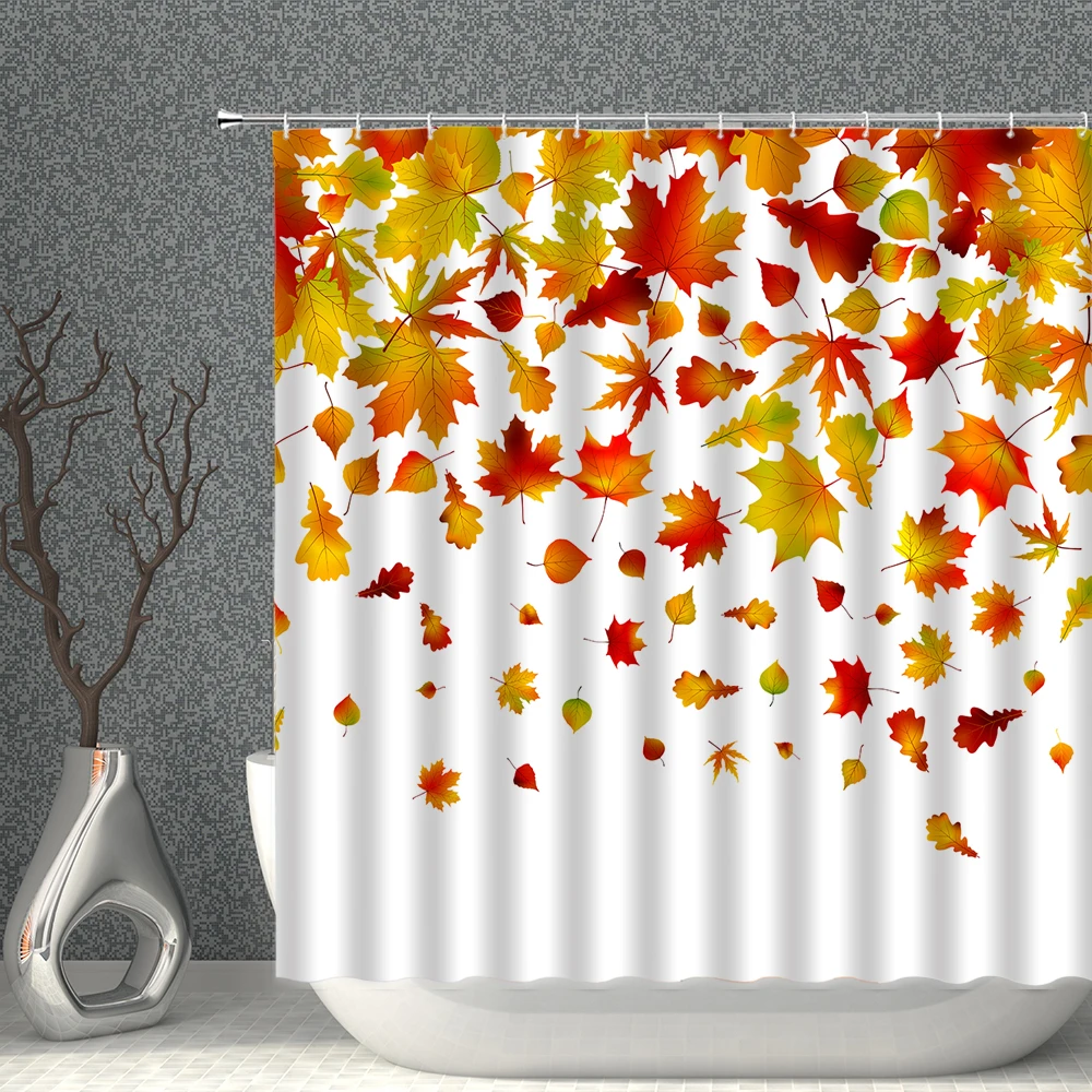 Atumn Natural Landscape Fallen Leaves Shower Curtain Set Waterproof Polyester Fabric Bath Curtains Bathtub Decor With Hooks 
Atumn Natural Landscape Fallen Leaves Shower Curtain Set Waterproof Polyester Fabric Bath Curtains Bathtub Decor With Hooks