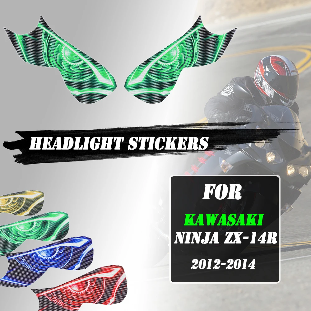 Motorcycle Stickers Head light Sticker 3D Front Fairing Headlight Protection For Kawasaki Ninja ZX-14R ZX14R ZX 14R 2012-2014
Motorcycle Stickers Head light Sticker 3D Front Fairing Headlight Protection For Kawasaki Ninja ZX-14R ZX14R ZX 14R 2012-2014