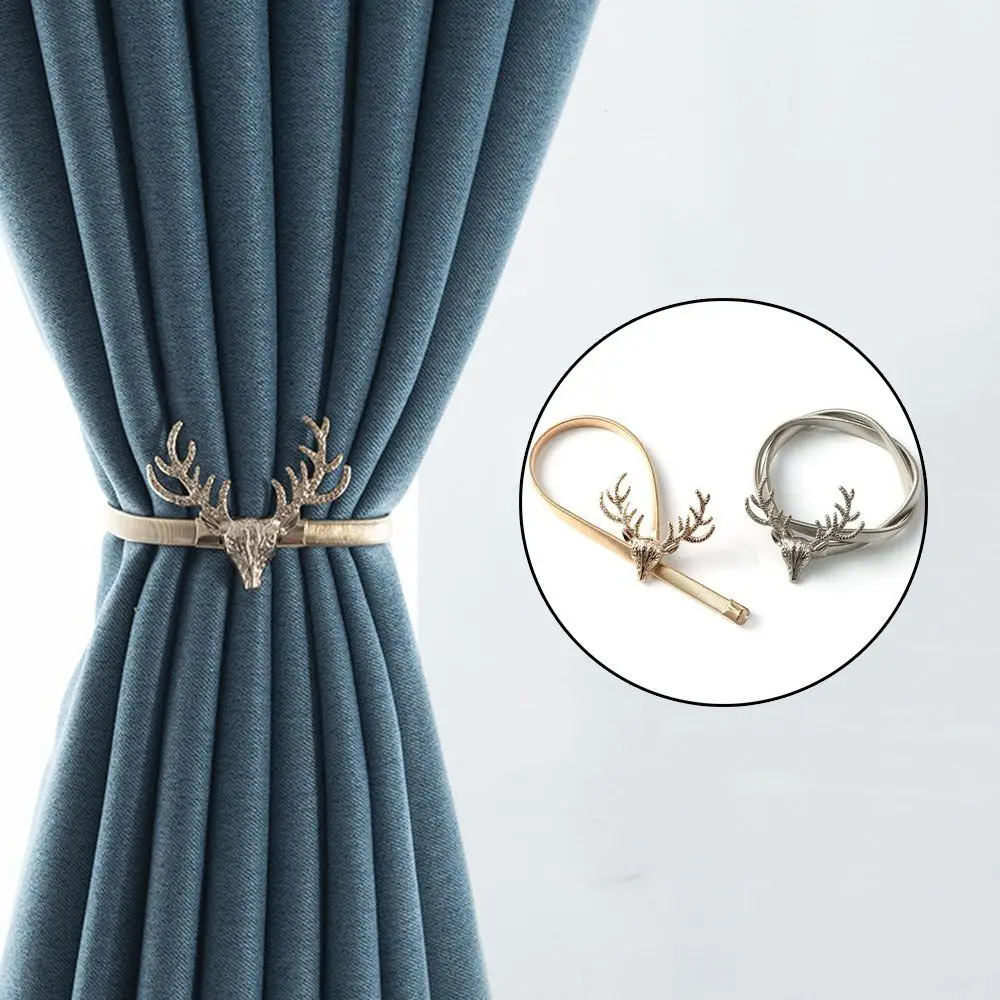 Festival Gift Clip Holdback Deer Head&Leaf Tie Back Holder Curtain Strap Elastic Spring Nordic Style Curtain Buckle
Festival Gift Clip Holdback Deer Head&Leaf Tie Back Holder Curtain Strap Elastic Spring Nordic Style Curtain Buckle