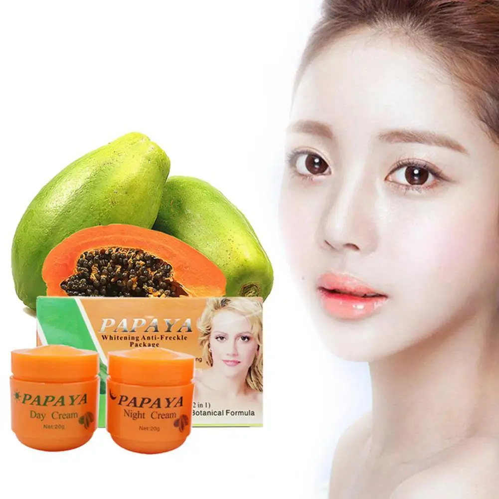 2pcs Papaya Vitamina C Whitening Cream Day Night Cream Face Cleaser Moisturizer Anti-freckle Refreshing Skin Care
2pcs Papaya Vitamina C Whitening Cream Day Night Cream Face Cleaser Moisturizer Anti-freckle Refreshing Skin Care