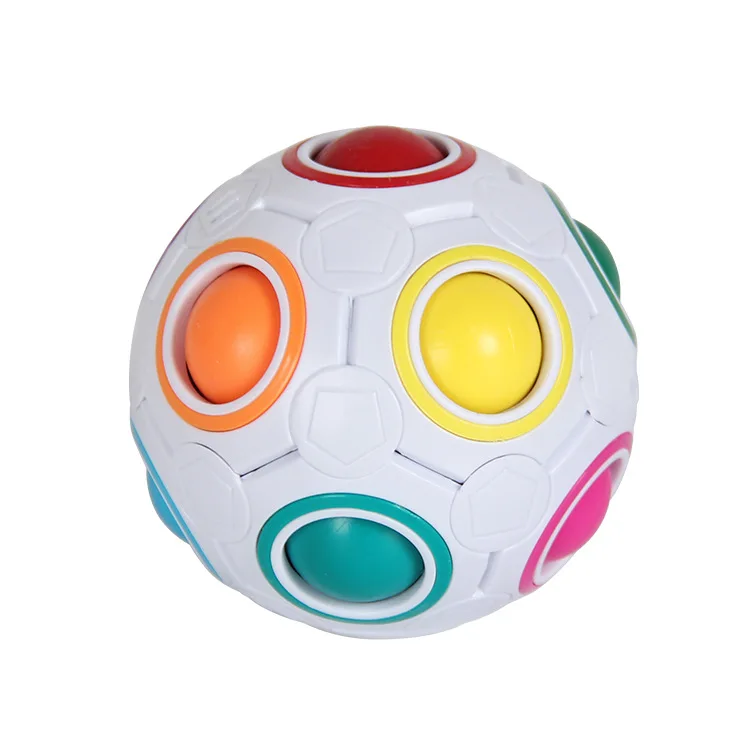

Rainbow Ball Puzzles Spheric Magic Cube Toy Adult Kids Plastic Creative Football Learning Educational Toys Gifts For Children