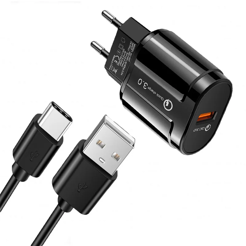 Quick Charge 3.0 Power Bank Phone Charger Adapter EU Wall Plug For Huawei P30 P20 Pro Honor 10X 9X 20 Lite Type-c USB Data Cable
Quick Charge 3.0 Power Bank Phone Charger Adapter EU Wall Plug For Huawei P30 P20 Pro Honor 10X 9X 20 Lite Type-c USB Data Cable