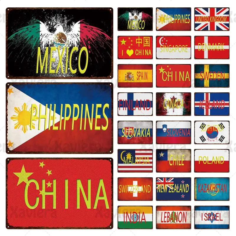 Metal Sign Country Flag Tin Sign Decorative Plaque Nation Israel Spain Canada Switzerland Retro Wall Art Iron Plate Home Decor
Metal Sign Country Flag Tin Sign Decorative Plaque Nation Israel Spain Canada Switzerland Retro Wall Art Iron Plate Home Decor