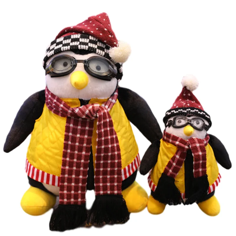 Penguin Plush Doll Toy Wear Glasses Hat Scarf Penguins Home Decoration Friends Around Toys Removable accessories Hot Sell | Игрушки и