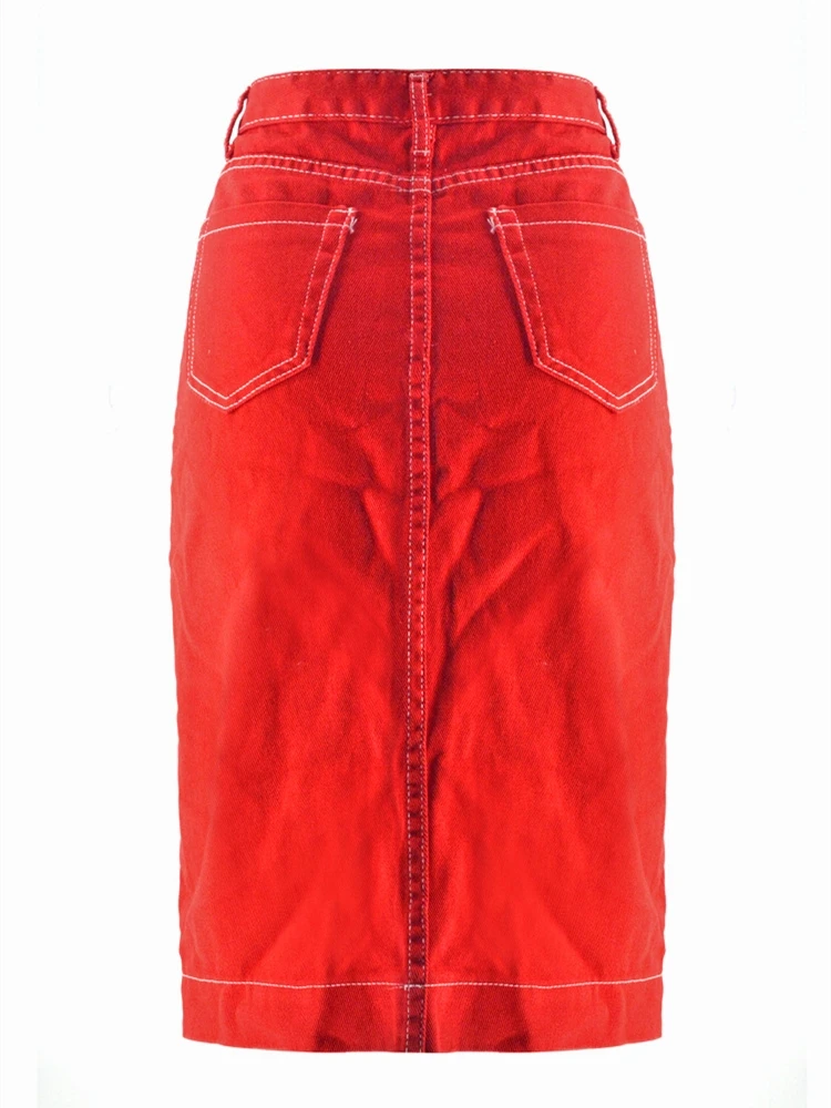 Fashion Ladies Button Denim Dress Spring and Summer Women's High Waist Sexy Jean Skirts Split Midi Pencil Skirt Bandage Jeans
Fashion Ladies Button Denim Dress Spring and Summer Women's High Waist Sexy Jean Skirts Split Midi Pencil Skirt Bandage Jeans
