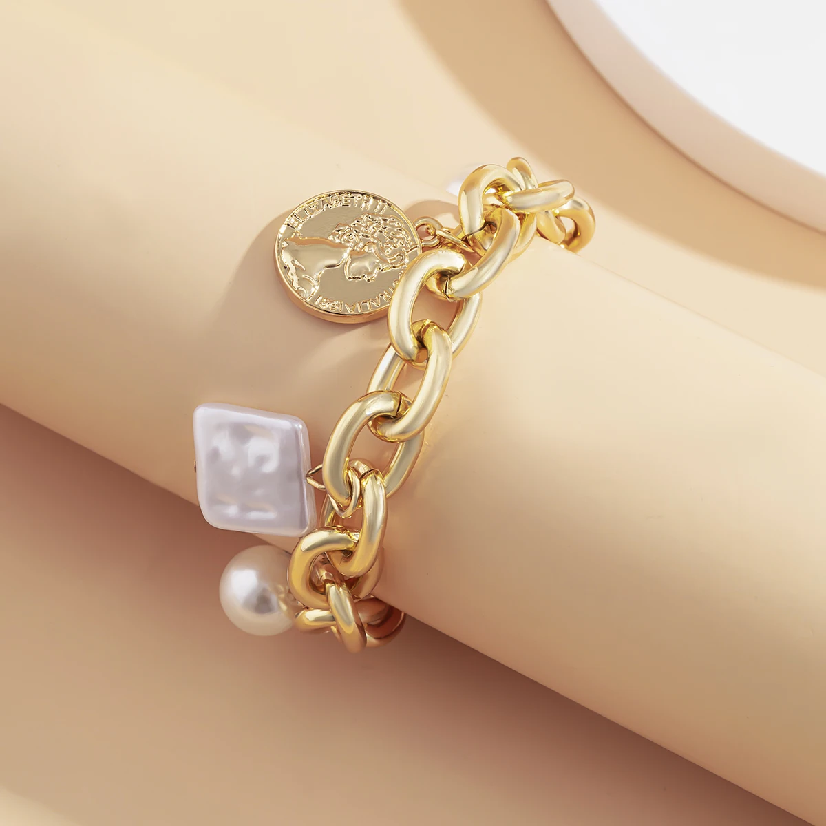 IngeSight.Z Charm Baroque Imitation Pearl Bracelets Bangles Kpop Multiple Pendant Carved Coin Human Head Wrist Bracelet Jewelry
IngeSight.Z Charm Baroque Imitation Pearl Bracelets Bangles Kpop Multiple Pendant Carved Coin Human Head Wrist Bracelet Jewelry