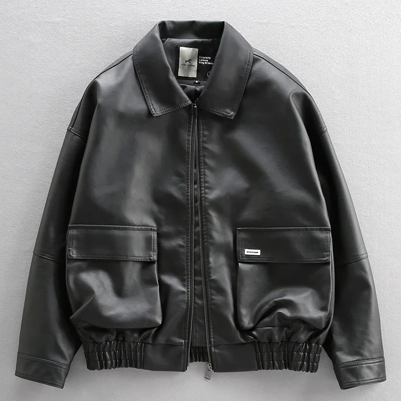 Spring And Autumn New Men's Handsome Lapel Loose PU Jacket Trendy Casual Motorcycle Wear S-2XL
Spring And Autumn New Men's Handsome Lapel Loose PU Jacket Trendy Casual Motorcycle Wear S-2XL