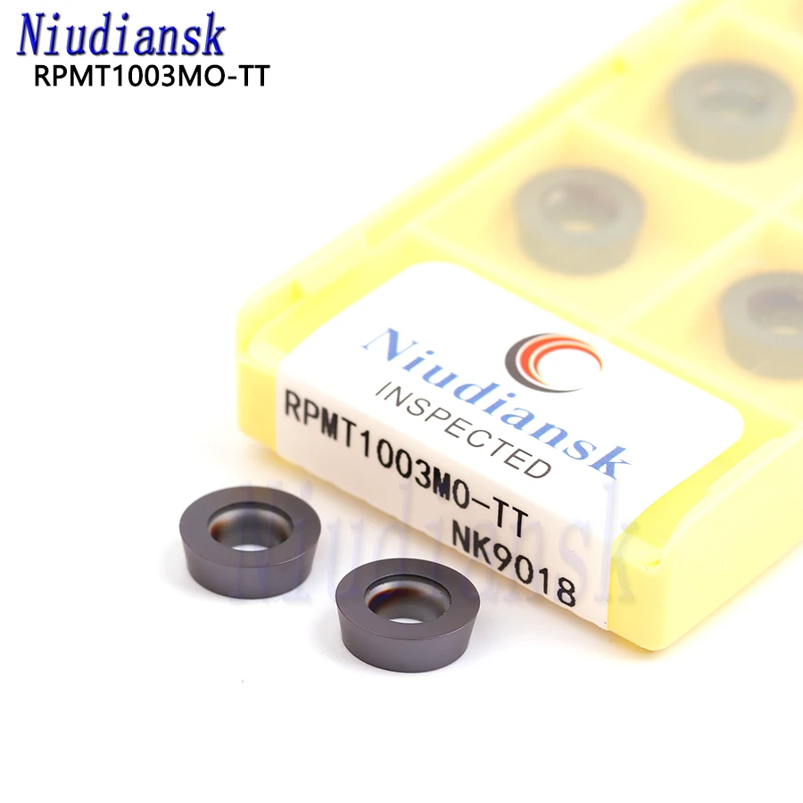 RPMT Round milling tool RPMT1003MO-TT NK9018 high quality Carbide Insert CNC lathe Metal Cutting Tool apply stainless steel
RPMT Round milling tool RPMT1003MO-TT NK9018 high quality Carbide Insert CNC lathe Metal Cutting Tool apply stainless steel