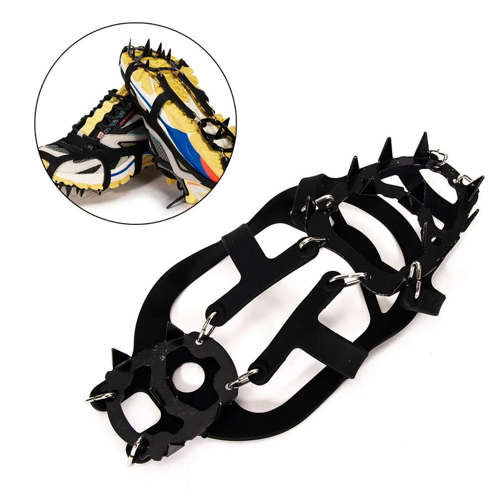 18 Studs Anti-Skid Crampons Snow Ice Climbing Shoe Spikes Grip Cleats Shoe Cover Antiskid Shoes Manganese Steel Shoe Covers
18 Studs Anti-Skid Crampons Snow Ice Climbing Shoe Spikes Grip Cleats Shoe Cover Antiskid Shoes Manganese Steel Shoe Covers