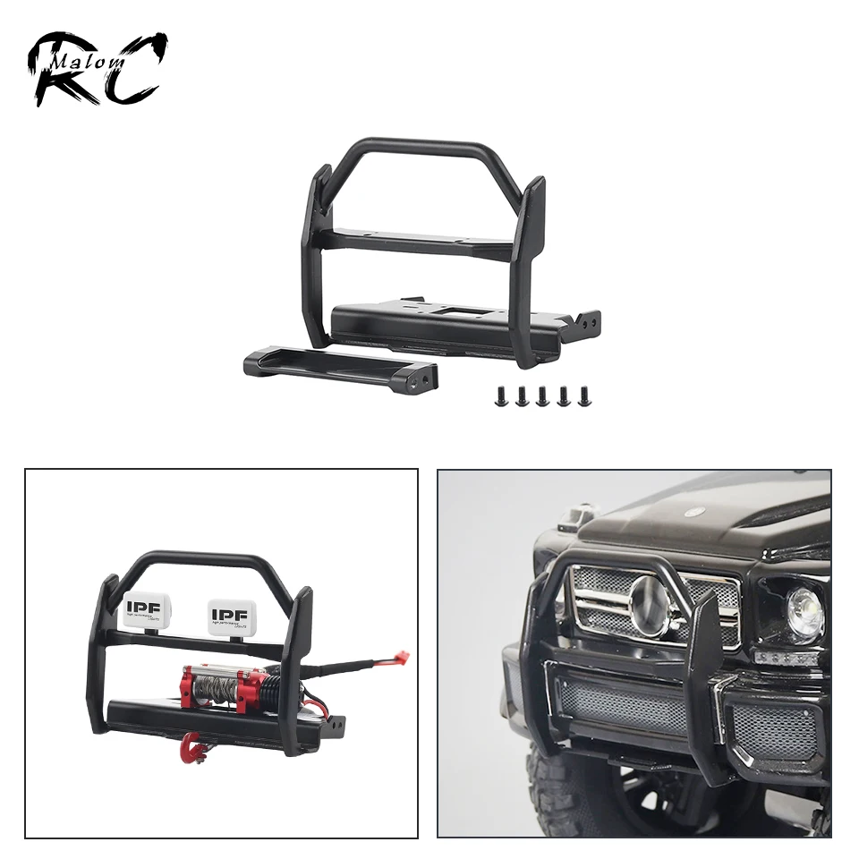 RC Car Metal Front Bumper with Winch Base for 1/10 RC Crawler Traxxas TRX-4 G500 4x4 TRX-6 G63 6x6 Upgrade Parts
RC Car Metal Front Bumper with Winch Base for 1/10 RC Crawler Traxxas TRX-4 G500 4x4 TRX-6 G63 6x6 Upgrade Parts