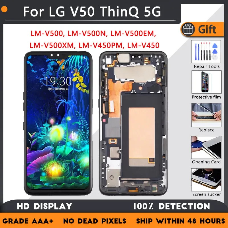 6,4 "Новый для LG V50 ThinQ 5G LM-V500 LM-V500N LM-V500EM LM-V500XM ЖК-экран и дигитайзер в сборе с рамкой
6,4 "Новый для LG V50 ThinQ 5G LM-V500 LM-V500N LM-V500EM LM-V500XM ЖК-экран и дигитайзер в сборе с рамкой
