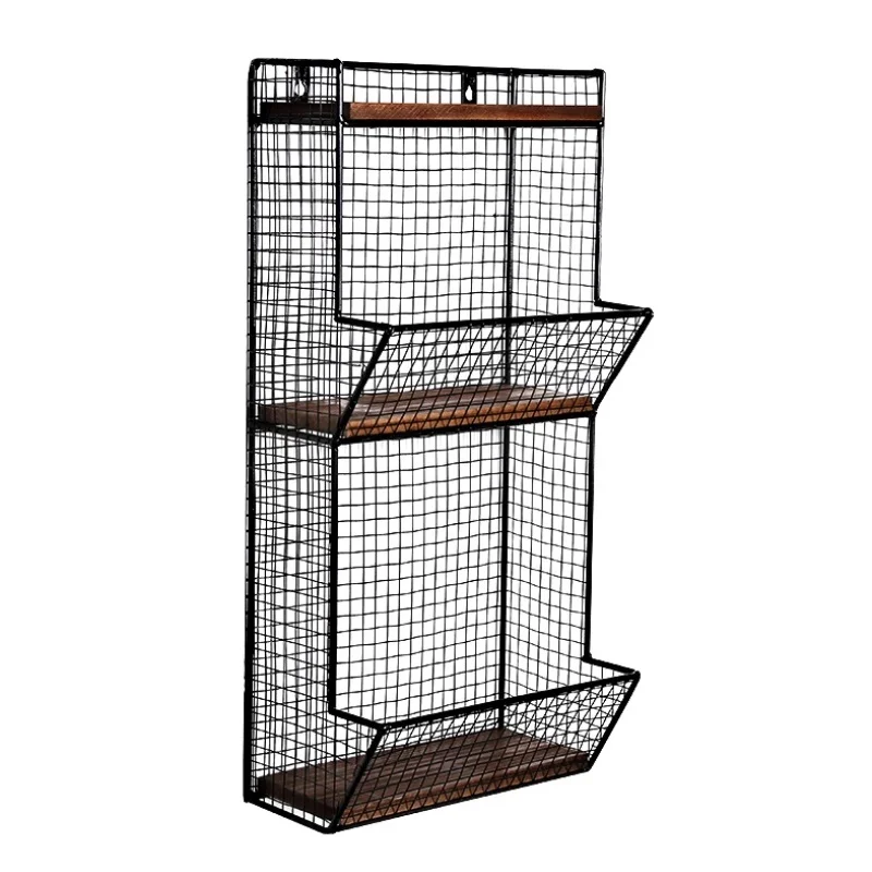 Punch-Free Solid Wood Magazine Rack Wall Hanging Wrought Iron Wall Bookshelf Kitchen Bathroom Three-Layer Shelf
Punch-Free Solid Wood Magazine Rack Wall Hanging Wrought Iron Wall Bookshelf Kitchen Bathroom Three-Layer Shelf