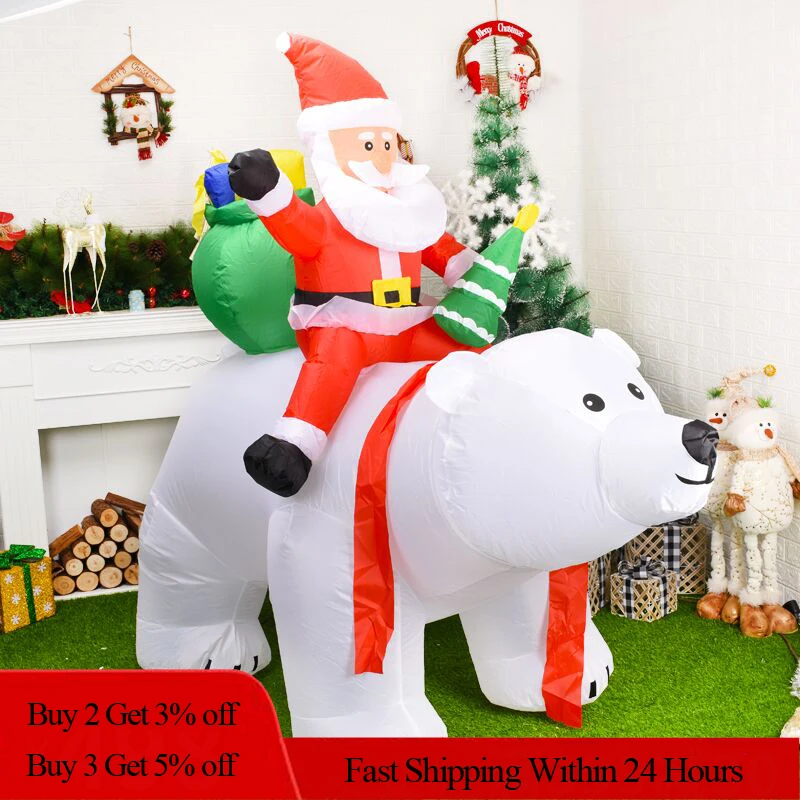 Рождественские украшения 1,7 м, надувная кукла, гигантский Санта-Клаус на колесах, полярный медведь, воздушная форма, уличный двор, украшения ... 
Рождественские украшения 1,7 м, надувная кукла, гигантский Санта-Клаус на колесах, полярный медведь, воздушная форма, уличный двор, украшения ...