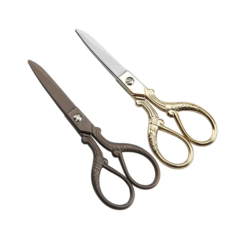 Stainless European Style Steel Vintage Scissors Classic Embroidery Professional Tailor Scissors Manual DIY Tools Fabric Scissors 
Stainless European Style Steel Vintage Scissors Classic Embroidery Professional Tailor Scissors Manual DIY Tools Fabric Scissors