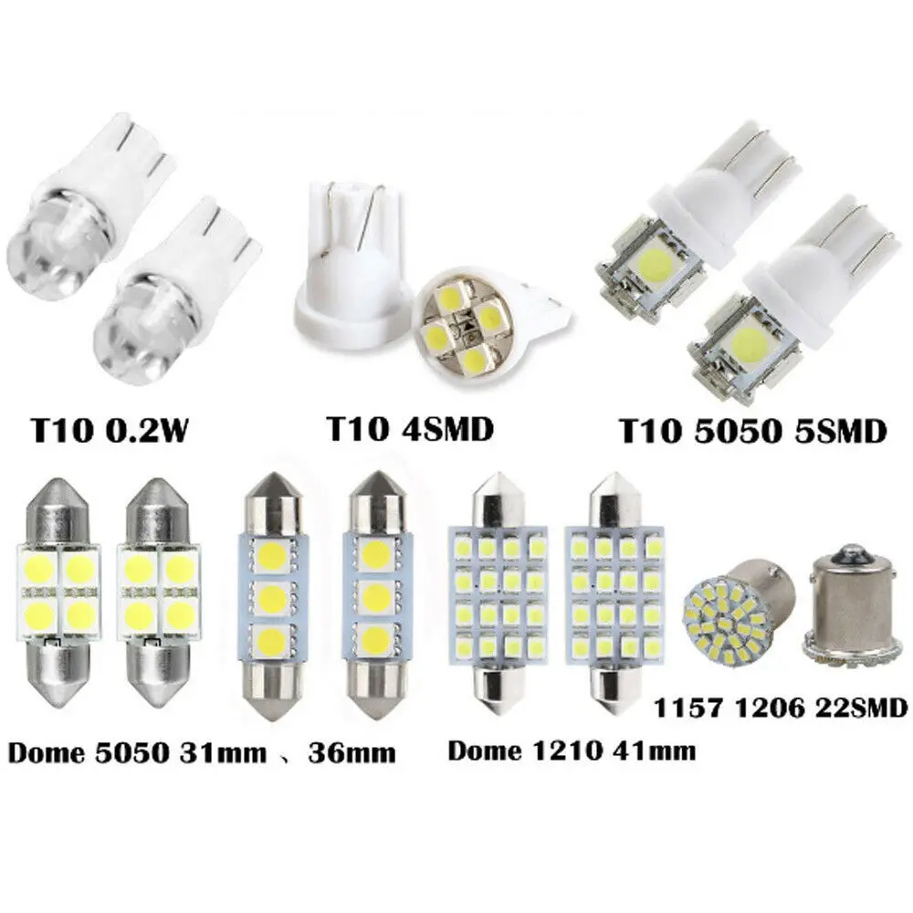 Universal 14pcs Auto Car Interior Package LED Map Dome License Plate Mixed Light Accessory Brand New And High Quality
Universal 14pcs Auto Car Interior Package LED Map Dome License Plate Mixed Light Accessory Brand New And High Quality