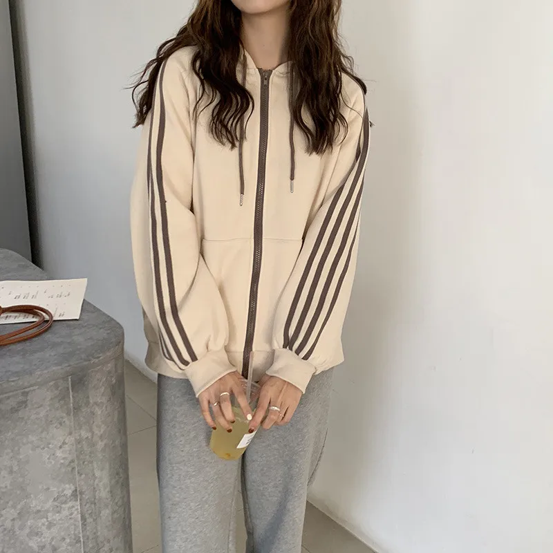 2020 Fall Winter New Fashion Color Contrast Ribbon Jacket Women's Hoodie Plus Cashmere Korean Casual All Match Cardigan C516 
2020 Fall Winter New Fashion Color Contrast Ribbon Jacket Women's Hoodie Plus Cashmere Korean Casual All Match Cardigan C516