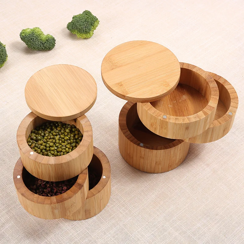 European bamboo domestic rotary salt pot flip cov separation condiment storage bottle and jar storage rack
European bamboo domestic rotary salt pot flip cov separation condiment storage bottle and jar storage rack