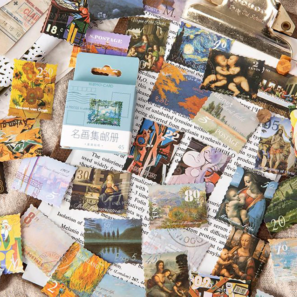 45pcs Vintage Scrapbooking Stamp Stickers Retro Post Stamp Label Sticker Craft Paper for Diary Journal Planner Decoration
45pcs Vintage Scrapbooking Stamp Stickers Retro Post Stamp Label Sticker Craft Paper for Diary Journal Planner Decoration
