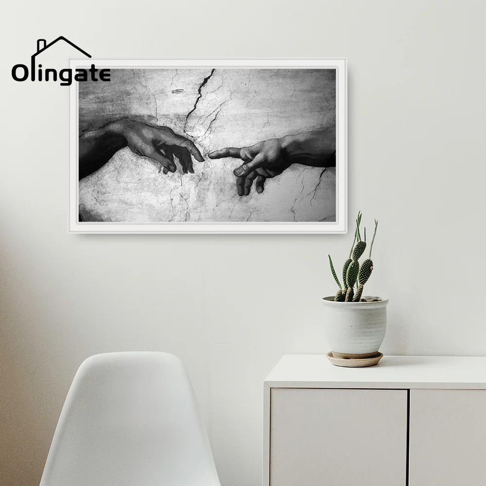 Black and White Abstract Art Hand In Hand of God Art Posters and Prints One Piece Canvas Painting Home Decor for Living Room
Black and White Abstract Art Hand In Hand of God Art Posters and Prints One Piece Canvas Painting Home Decor for Living Room