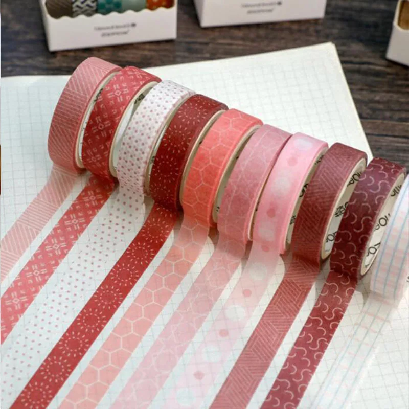 5 pcs/Pack Pink Red style Washi tape Set Cute DIY Decoration Sticker Scrapbooking Adhesive Masking Tape stationery gift
5 pcs/Pack Pink Red style Washi tape Set Cute DIY Decoration Sticker Scrapbooking Adhesive Masking Tape stationery gift