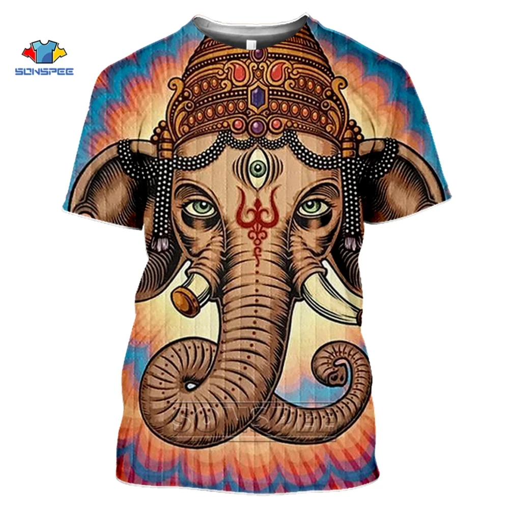 SONSPEE Religion Elephant Psychedelic T-shirts Men 3d Animal Print Summer Top T Shirt Women Gothic Anime Streetwear Tee Shirts 
SONSPEE Religion Elephant Psychedelic T-shirts Men 3d Animal Print Summer Top T Shirt Women Gothic Anime Streetwear Tee Shirts