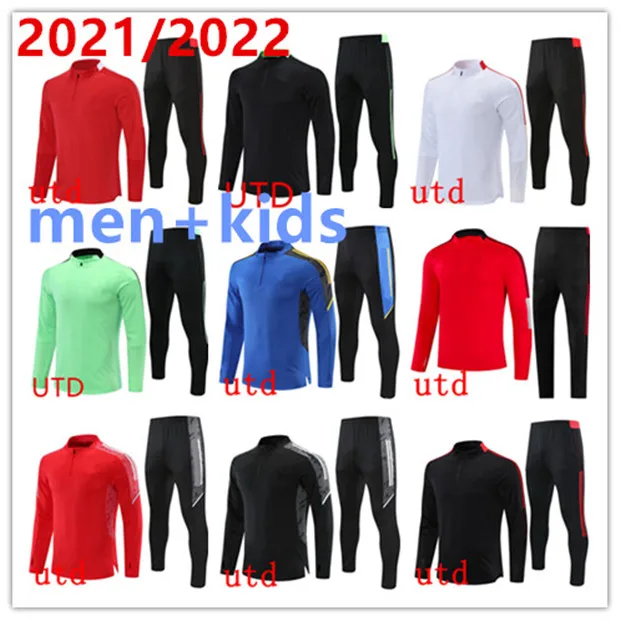 

UNITED Training Suit MEN + Kids 2021/22 Sportswear tracksuit 2021 2022 Adult Boys Survatment Foot Chandal Football Training