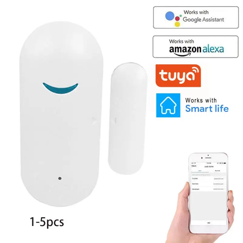 Смарт-детекторы открытия/закрытия дверей, приложение Smartlife, Wi-Fi, приложение, датчик окон, работает с Alexa Google Home
Смарт-детекторы открытия/закрытия дверей, приложение Smartlife, Wi-Fi, приложение, датчик окон, работает с Alexa Google Home