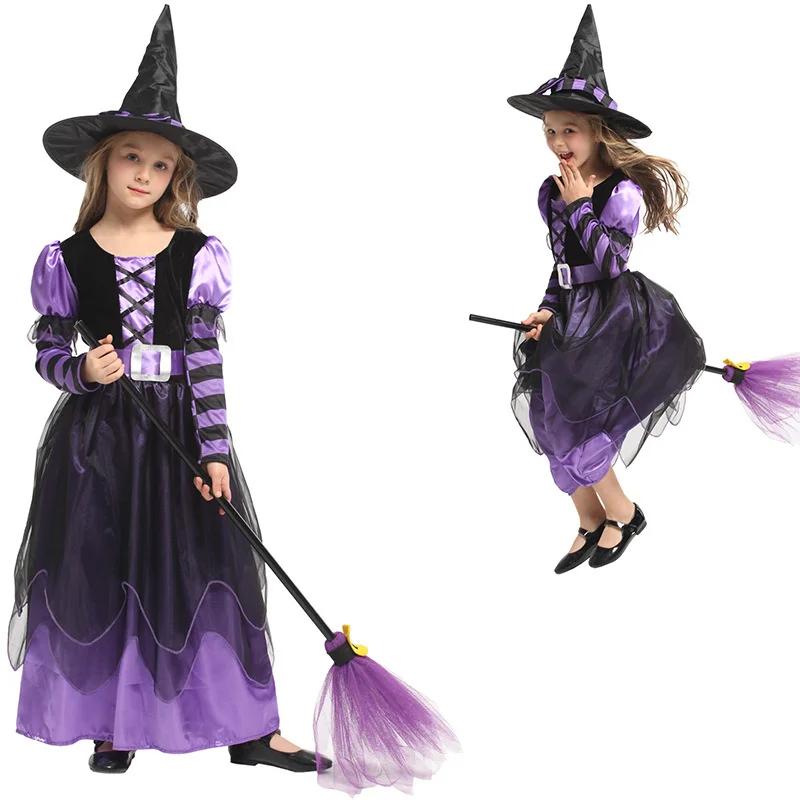 Halloween Cosplay Costume 2022 Purple Witch Children's Magic Costume Carnival Party Top Hat Dress Two-Piece Suit
Halloween Cosplay Costume 2022 Purple Witch Children's Magic Costume Carnival Party Top Hat Dress Two-Piece Suit