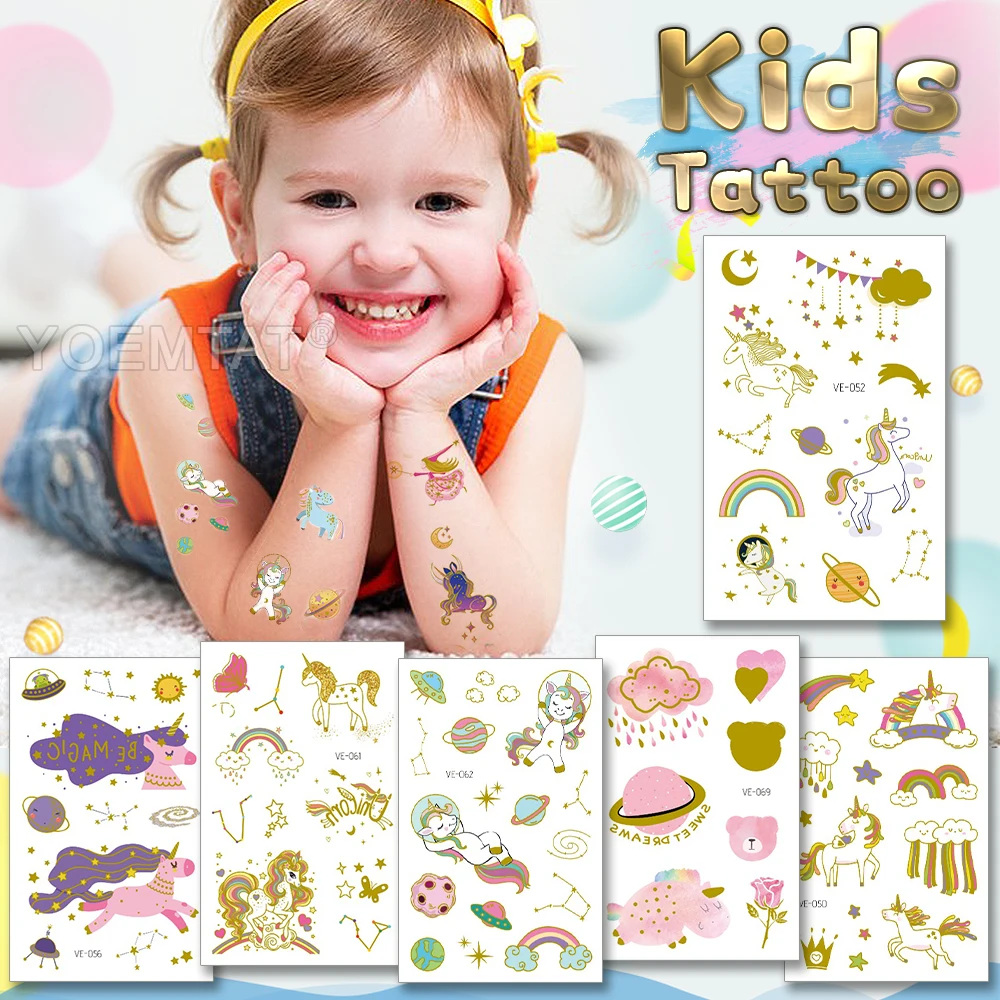 Child Golden Health Waterproof Temporary Tattoo Stickers Unicorn Rainbow Clouds Star Cute Fake Arm Tatto Woman Girl
Child Golden Health Waterproof Temporary Tattoo Stickers Unicorn Rainbow Clouds Star Cute Fake Arm Tatto Woman Girl