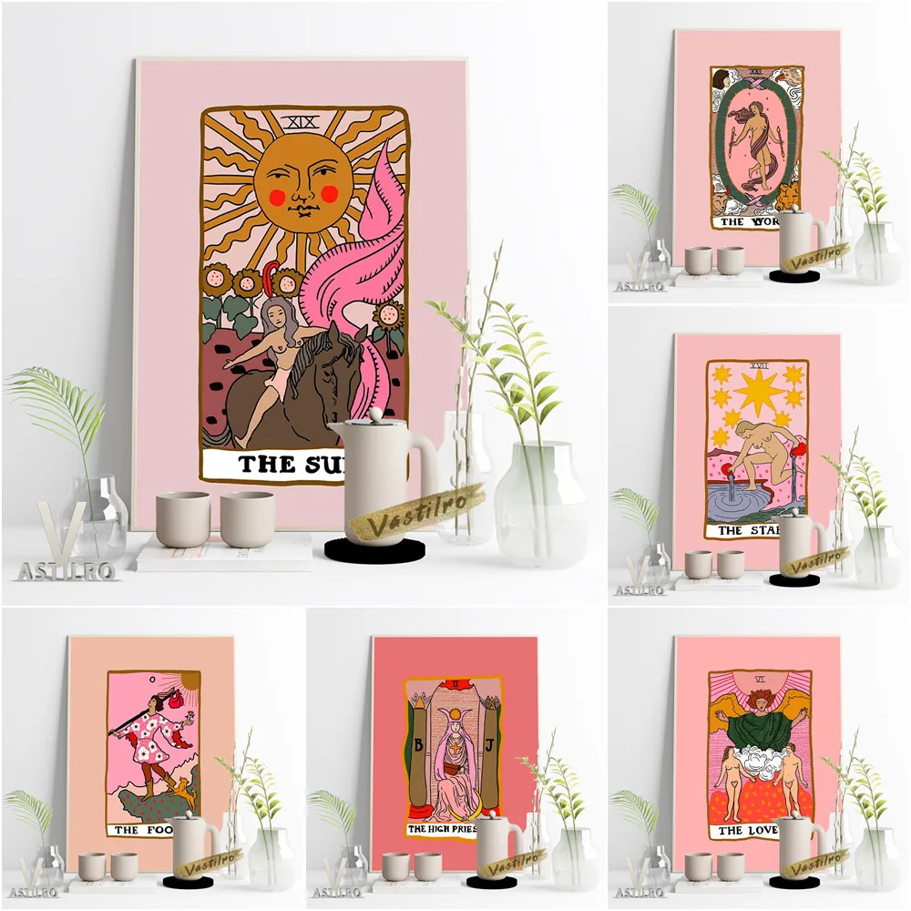 Tarot Collection Exhibition Retro Poster Vintage Art Abstract Canvas Painting Wall Stickers Occultism Enthusiast Gift Home Decor 
Tarot Collection Exhibition Retro Poster Vintage Art Abstract Canvas Painting Wall Stickers Occultism Enthusiast Gift Home Decor