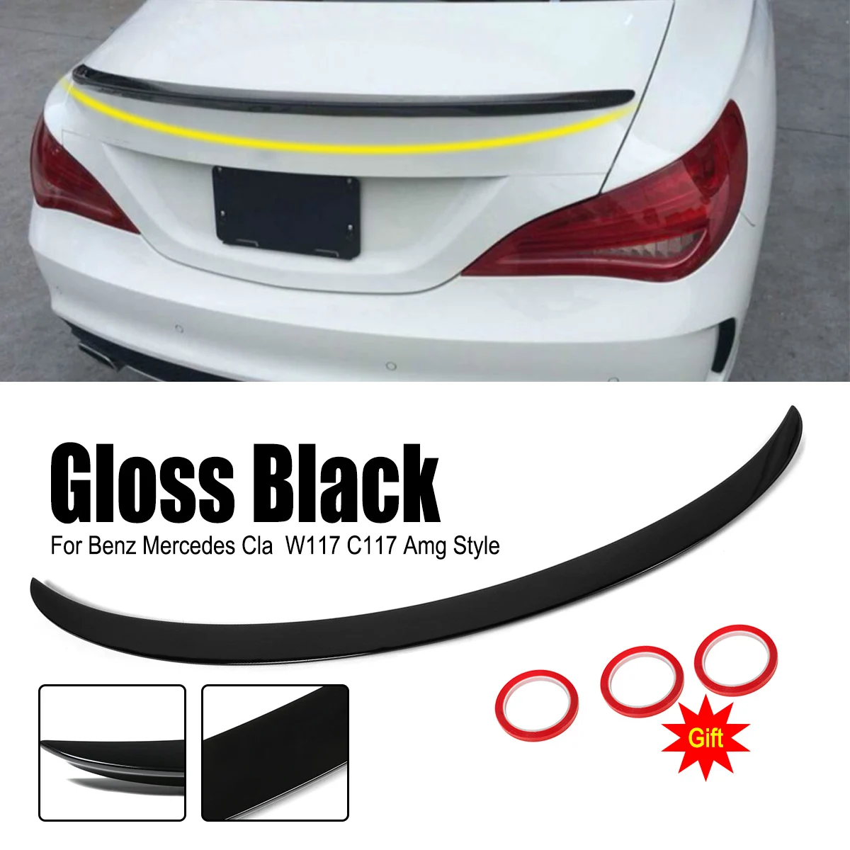 Amg Style Car Rear Trunk Boot Lip Spoiler Gloss Black For Benz Mercedes Class W117 C117 Car Decoration Accessories Car Style
Amg Style Car Rear Trunk Boot Lip Spoiler Gloss Black For Benz Mercedes Class W117 C117 Car Decoration Accessories Car Style