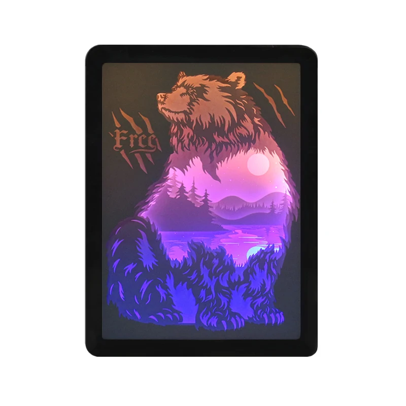 One Piece 3D Light And Shadow Box Bear Decorative Table Lamp Room Interior Paintings Office Lighting Supplies Art Craft Display
One Piece 3D Light And Shadow Box Bear Decorative Table Lamp Room Interior Paintings Office Lighting Supplies Art Craft Display